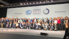 Pictured: Representatives from B Corp members at COP25. Image: Dr Ann Smith